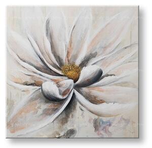 Tablou pictat manual KVET 1 parte - 100x100 cm - Clasic 2 cm