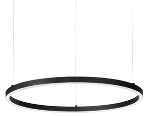 IDEAL LUX Ideal Lux Lampă suspendată LED Oracle Slim Ø 70 cm negru 3.000 K, Negru, Camera de zi / sufragerie, Metal, Modern