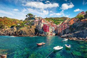 Fototapetă vlies oraș frumos liguria 375 x 250 cm