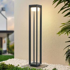 PRIOS Bornă luminoasă LED Gamion, 90 cm, antracit, metal, IP54, Gri, Metal, Modern