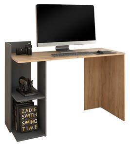 KONDELA Masă PC, stejar artisan/grafit, ANDREO NEW