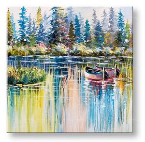 Tablou pictat manual PEISAJ 1 parte - 60x60 cm - 60×60 cm / Klasický 2 cm