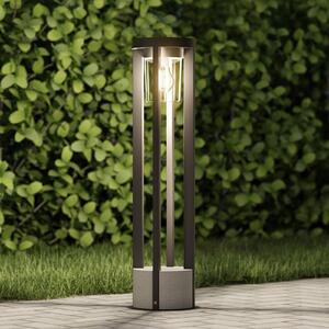 Lucande bornă luminoasă Overa, gri, metal, 68 cm, IP44, E27