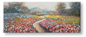 Tablou pictat manual PEISAJ 1 parte - 100x40 cm - 100×40 cm / Klasický 2 cm
