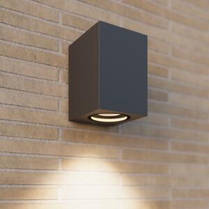 Lucande lumina de perete în aer liber Xava, downlight, antracit, GU10, Negru, Metal, Modern