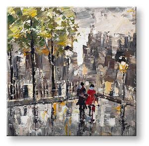 Tablou pictat manual TRANSITION 1 parte 70x70 cm - 70×70 cm / Clasic 2 cm