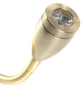 Aplică Art Deco aurie cu USB și braț flexibil - Brescia Combi