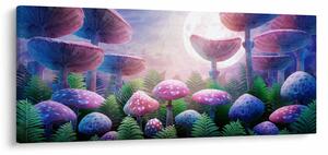 Tablou - Ciuperci sub lună plină (120x50 cm)