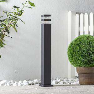 Nordlux Bornă luminoasă Elm cu design unghiular, Negru, Metal, Modern