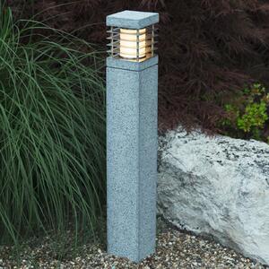 Heitronic La Mer - lampă de trotuar din granit veritabil, Gri, Metal, Modern