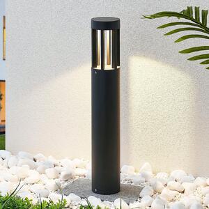 Lindby Iordis LED bornă luminoasă în gri închis, Negru, Metal, Modern