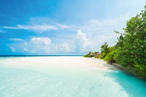 Fototapetă vlies stațiune în maldive 375 x 250 cm
