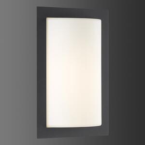 LCD Lampă LED pentru exterior Luis, culoare grafit, sticlă, oțel inoxidabil, Negru, Metal, Modern