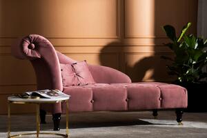 Sezlong living Diana, Roz inchis, 165x88x70 cm
