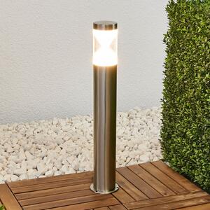Lindby Bornă luminoasă LED Fabrizio, înălțime 56 cm, oțel inoxidabil, Metalic, Metal, Modern