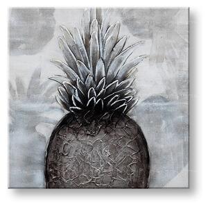 Tablou pictat ANANAS 1 parte 60x60 cm - 60×60 cm / Klasický 2 cm