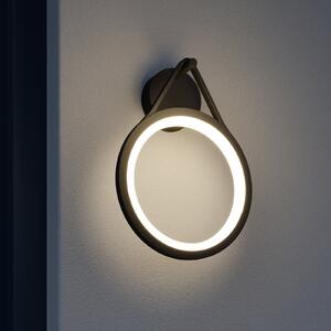 Lucande LED lumina de perete în aer liber Mirco, 30 cm, negru, IP65