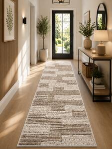 Traversa Covor, Fashion 32002, Bej Maro, Latime 120 cm, Diverse Lungimi