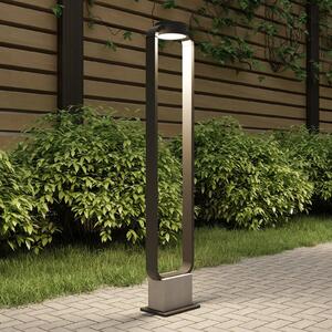 Lucande bornă luminoasă LED pentru alei Belna, 100cm, antracit, beton, IP65, Negru, Beton, Modern