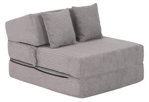 KONDELA Saltea pliabilă/fotoliu extensibil, 2 in 1, gri, PELOS