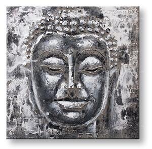 Tablou pictat BUDHA 1 parte - 60x60 cm - 60×60 cm / Clasic 2 cm