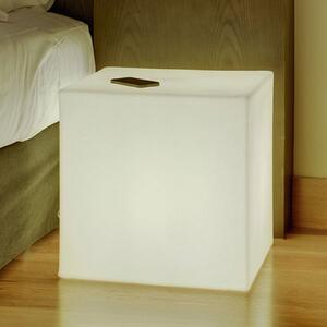 Newgarden Cuby cub decorativ de lumină înălțime 43cm, Alb, Plastic, Modern