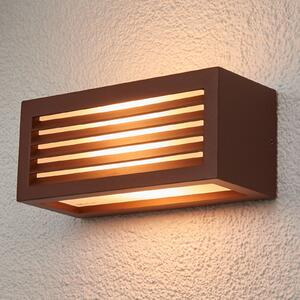 SLV Box L E27 lampă de perete pentru exterior, maro ruginiu