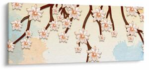 Tablou - Flori colorate pe ramuri (120x50 cm)
