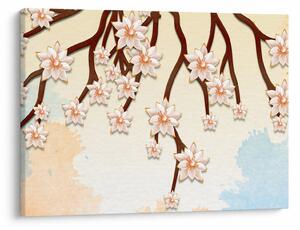 Tablou - Flori colorate pe ramuri (70x50 cm)