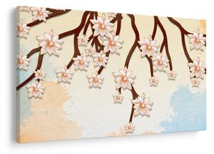 Tablou - Flori colorate pe ramuri (90x60 cm)