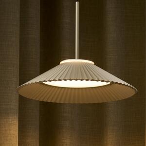 LOOM DESIGN Lampă suspendată LED „Ballerina”, crem, Ø 35 cm, reglabil, Bej, Camera de zi / sufragerie, Aluminiu, Modern