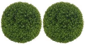 HOMCOM Set de 2 Sfere de Boxwood Artificiale, 50cm | Aosom Romania