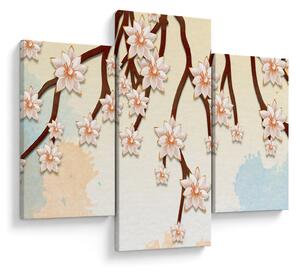 Tablou - Flori colorate pe ramuri (90x60 cm)