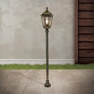 ORION Lampă de trotuar Puchberg 140 cm, negru auriu, reglabil, Negru, Metal, Antichitate