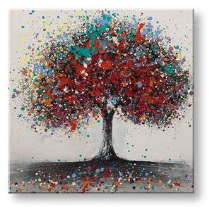 Tablou pictat STROM 1 parte - 60x60 cm - 60×60 cm / Clasic 2 cm