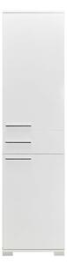 Dulap ADR-421-PP-1, alb, PAL melaminat, cu 2 usi si un sertar, 45x40x1