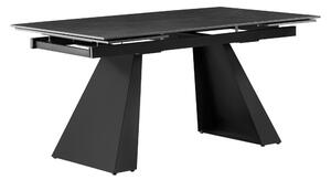 KONDELA Masă dining extensibilă, grafit/neagră, 160-240,5x90 cm, SALAL