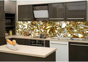 Fototapet pentru bucătărie - cristal auriu 260 x 60 cm