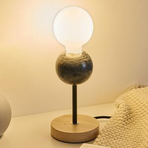Pauleen Marble Dream lampă masă cu picior de lemn