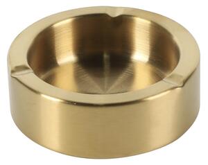Scrumiera metalica rotunda Pufo Gentle, 12 cm, auriu