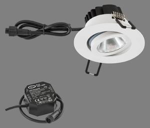 EVN PC65 lampă exter încastrată rotund, 3000K albă, reglabil, Alb, Metal, Modern, Corpuri de iluminat încastrate rotunde