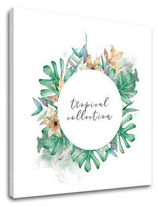 Tablou de perete cu text Colecție tropicală - 30x30 cm
