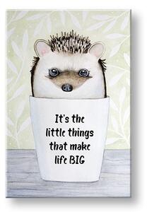 Tablou de perete cu text Lucrurile sale mici - 20x30 cm