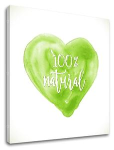 Tablou de perete cu text Natural - 30x30 cm