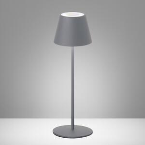 FH Lighting Lampă masă LED ext. Cosenza, acumul. RGBW gri nis., reglabil, Gri, Camera de zi / sufragerie, Metal, Modern