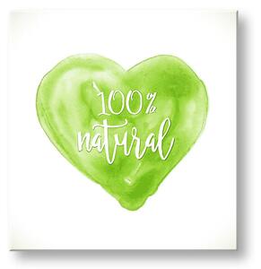 Tablou de perete cu text Natural - 30x30 cm