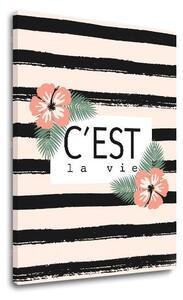 Tablou de perete cu textul C est la vie - 20x30 cm