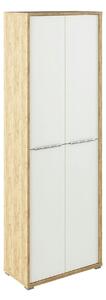 Dulap RIOMA TIP 05, stejar artisan/alb, DTD laminat, cu 4 usi, 75x38x2