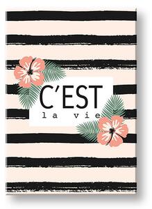 Tablou de perete cu textul C est la vie - 20x30 cm