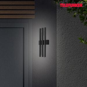 Graz aplică LED exterior indirectă 3 becuri negru